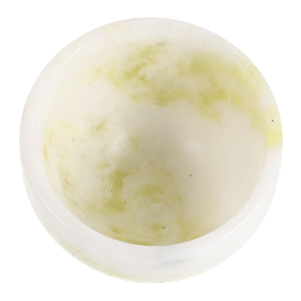 FRCOLOR Barber Shaving Soap Dish Jade Bowl for Men, Shaving Cream Bowl Comfortable Grip and Easy to Clean Design, for Grooming and Home Use