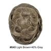 LYRICAL HAIR French Lace Front Human Hair System for Men Poly Skin Toupee For Men Natural Hairline Breathable Lace Hair Piece #640 Light Brown wIth 40% Gray Hair-90% density, 6"X9" view 2