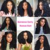 22 24 26 Inch Burmese Curly Bundles Human Hair 3 Bundles 50 Gram/Bundle Unprocessed Brazilian Virgin Weave Hair #1B Natural Color Burmese Curly Bundles Human Hair Extensions view 2