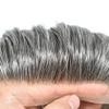 LYRICAL HAIR Mens Toupee Hair Piece System Replacement for Men Fine Mono Lace Front Mens Hairpiece Durable Poly Skin PU Around Hair Unit Wig for Men 8"X10" #1B80 Off Black+80% Gray-120% Density view 3