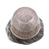 LYRICAL HAIR Mens Toupee Hair Piece System Replacement for Men Fine Mono Lace Front Mens Hairpiece Durable Poly Skin PU Around Hair Unit Wig for Men 8"X10" #1B80 Off Black+80% Gray-120% Density view 4