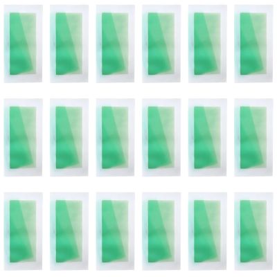 60 Pcs Wax Strips for Hair Removal, Small Double-Sided Deep Green Body and Facial Waxing Strips for Brazilian Waxing, Disposable Bikini Wax Strips for Men and Women