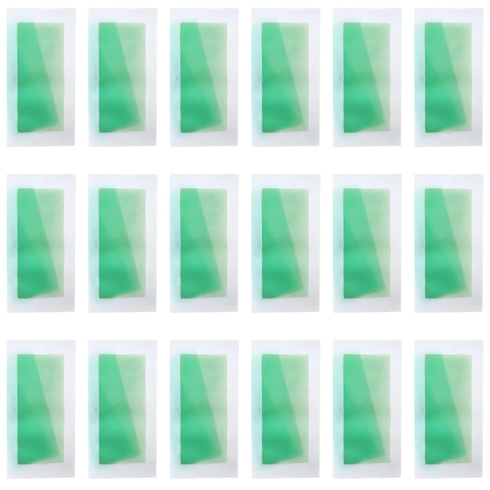 60 Pcs Wax Strips for Hair Removal, Small Double-Sided Deep Green Body and Facial Waxing Strips for Brazilian Waxing, Disposable Bikini Wax Strips for Men and Women