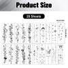 GEEHUA 20 Sheets Flower Temporary Tattoos, Waterproof Fake Tattoos view 2
