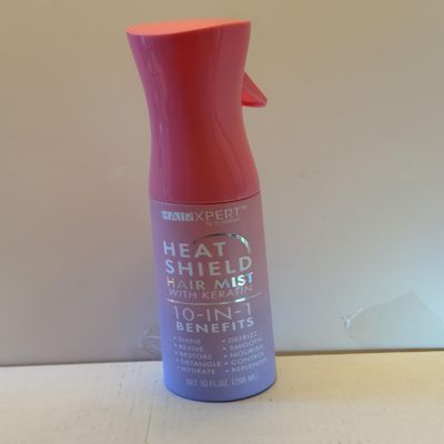 HairXpert Heat Shield Hair Mist with Keratin, 10-in-1 Benefits, 10 Fl oz