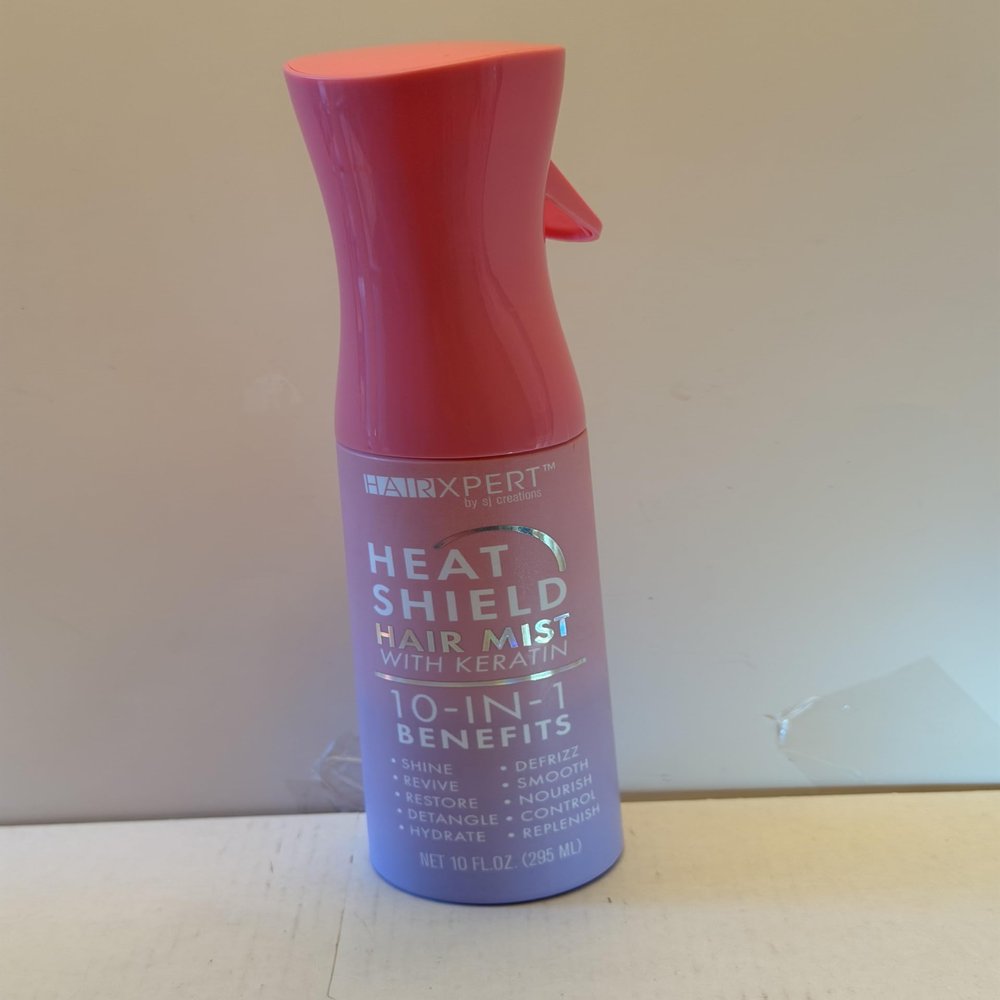 HairXpert Heat Shield Hair Mist with Keratin, 10-in-1 Benefits, 10 Fl oz
