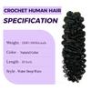 MsFan Feather Crochet Human Hair Water Deep Wave 120G 100Strands 20 Inch NC view 2