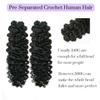 MsFan Feather Crochet Human Hair Water Deep Wave 120G 100Strands 20 Inch NC view 4