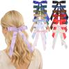 15 Pcs Ballet Style Hair Bows, Multicolor Satin Ribbon Hair Clips with Long Tails, Cute Barrettes for Women, Daily Outfits and Dance Performances view 1