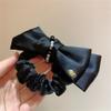 GFHSKRPL Tie Hair Rope Temperament Pearl Crystal Winding Decoration Satin Cloth Art Circle view 2