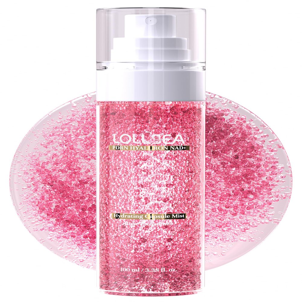 Lollsea PDRN NAD+ Serum Mist, 4 Hyaluronates Hydrating Face Glow Spray