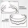 6 Pcs Metal Headbands for Women, Wavy Headband Non Slip, Comfortable Stylish Hair Accessories for Casual and Formal Wear, Headbands view 3