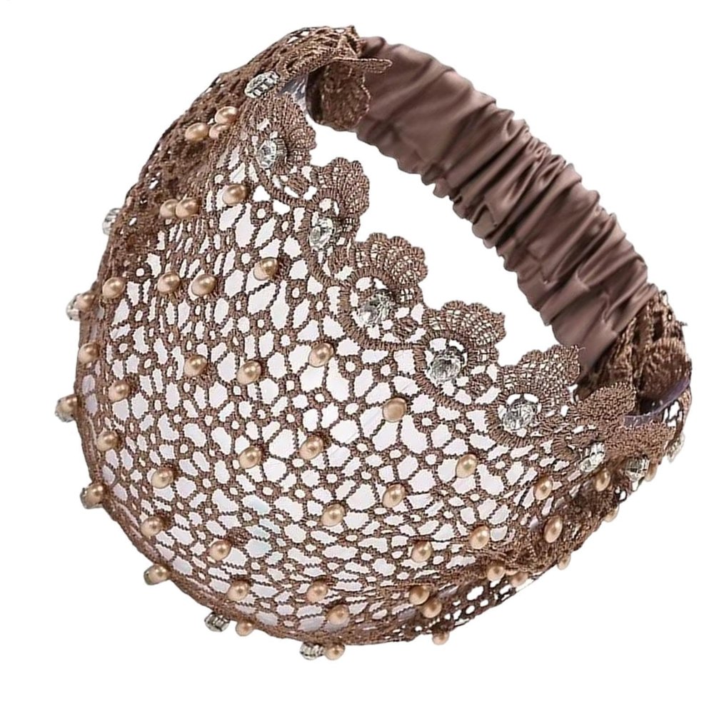 Lace Headbands Elastic Eyelet Rhinestone Vintage
