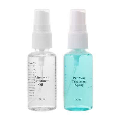 SAFIGLE 2pcs Pre and Post Wax Care Solution Set 30ml Each Gentle Wax Prep Cleanser for Sensitive Skin Spa and Home Hair Removal Treatment