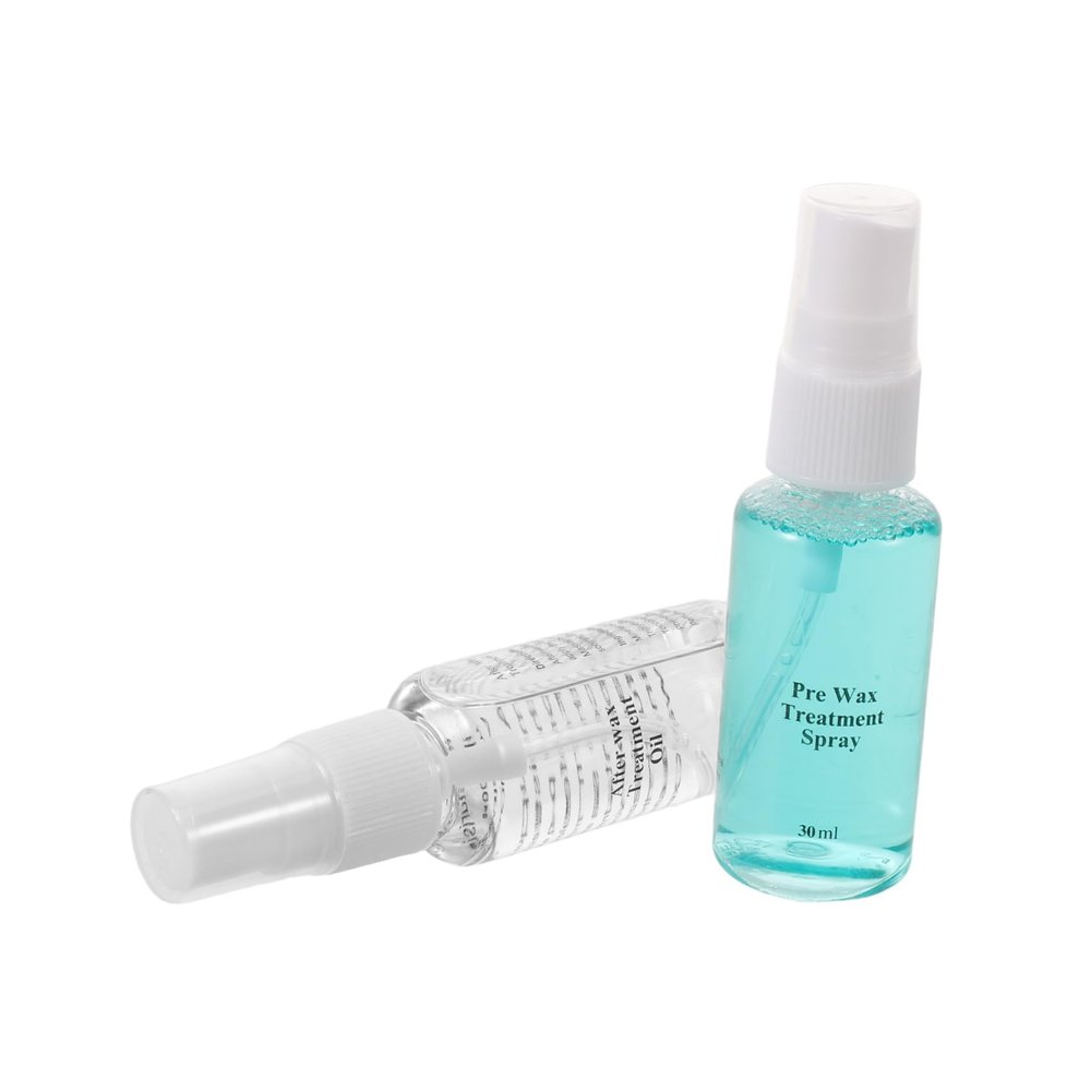 Lurrose 2pcs Pre Wax Cleanser and Post Wax Care Oil Spray 30ml Set for Sensitive Skin Bikini and Leg Hair Removal Soothing after Treatment