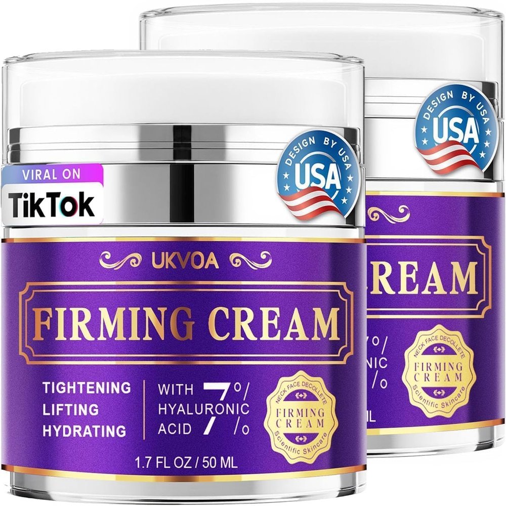 UKVOA Retinol Neck & Face Wrinkle Cream for Women, 1.7 Fl Oz 2-Pack