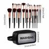 47 Pcs Black Makeup Brush Set With Makeup Bag Professional Makeup Tools Kit With Foundation Powder Concealer Eyeshadow Blush Brushes Makeup Sponge And Powder Puff For Daily Use And Travel view 2