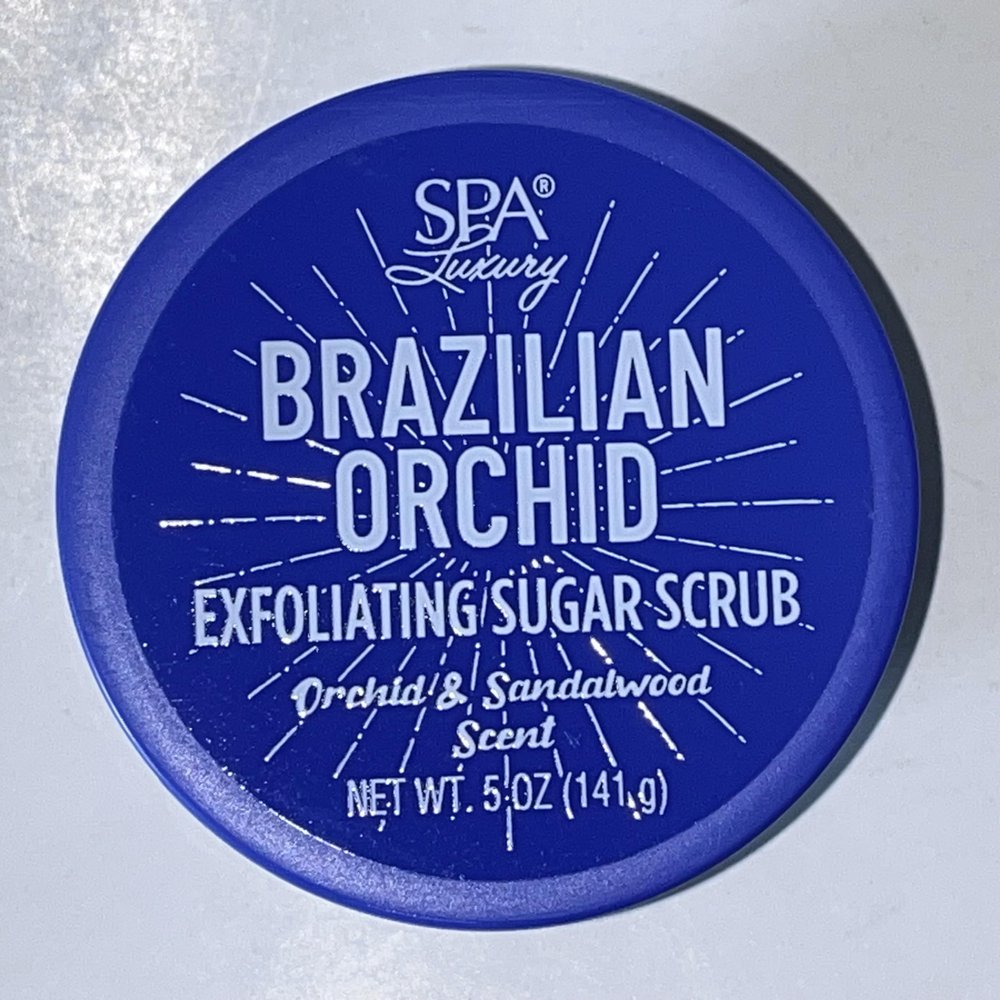 Spa Luxury Brazilian Orchid Exfoliating Sugar Scrub, Orchid & Sandalwood Scent, 5 oz