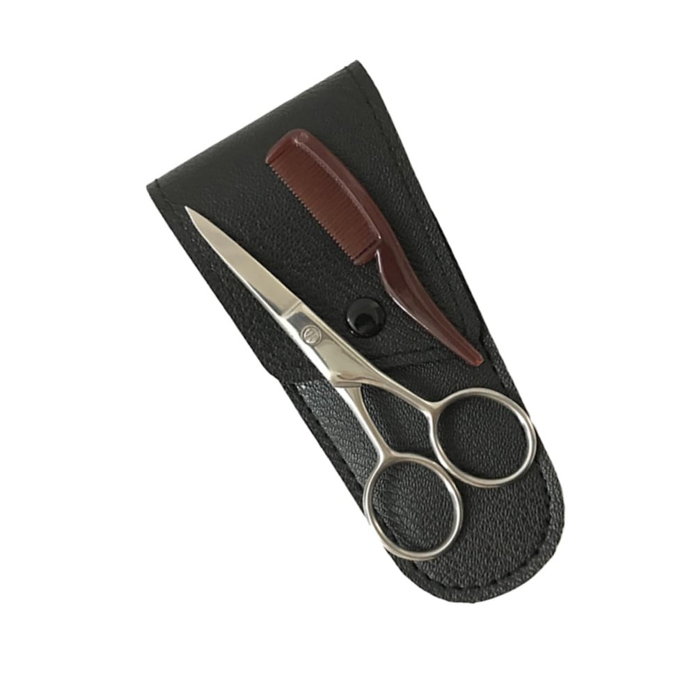 Stainless Steel Beard Scissors with Storage Bag