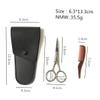 Stainless Steel Beard Scissors with Storage Bag view 2