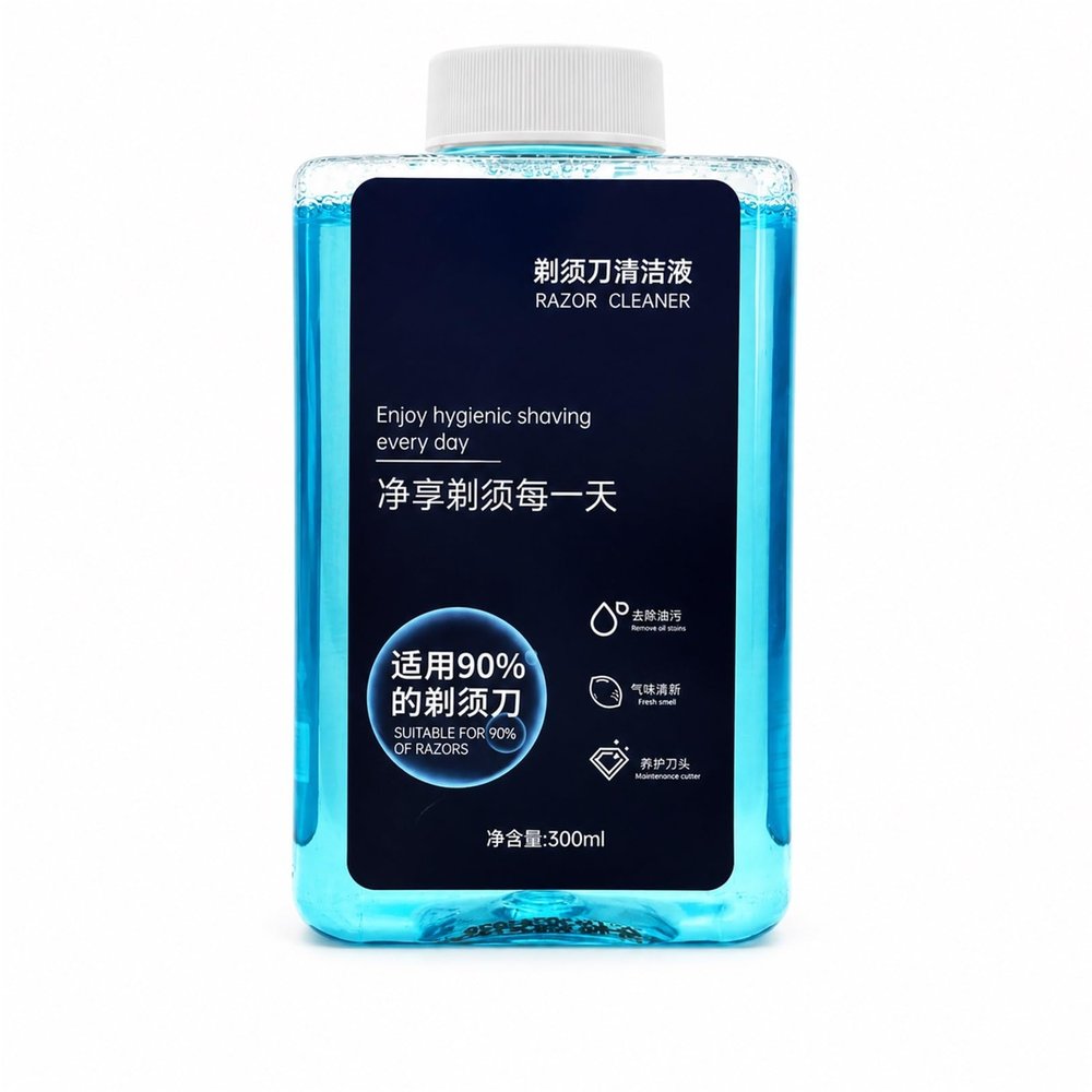 HVOENQO Compatible with Philips S7735/S8850/S7832/S9935/S9936, CC13 Electric Shaver Cleaning Liquid, 300ML, 1 Bottle, Lubricates Blades, Removes Odors