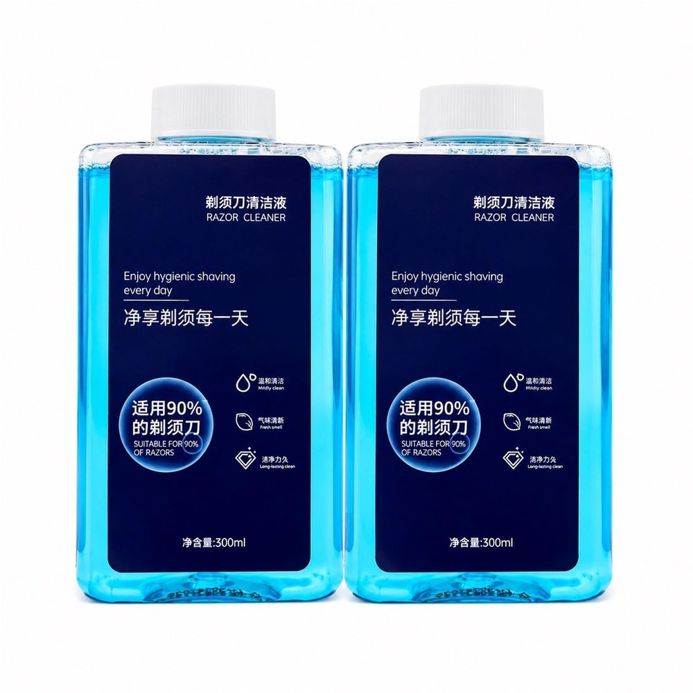 HVOENQO Compatible with Philips S7735/S8850/S7832/S9935/S9936, CC13 Electric Shaver Cleaning Liquid, 300ML, 2 Bottle, Lubricates Blades, Removes Odors
