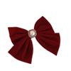 QERTYHJK Big Bow Hair Clip Retro Solid Color High Ladies Sweet Accessories view 1