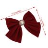 QERTYHJK Big Bow Hair Clip Retro Solid Color High Ladies Sweet Accessories view 2