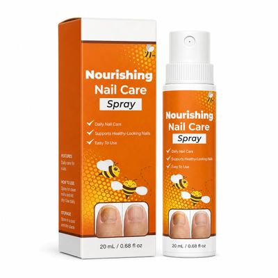 Amavheaf Nourishing Nail Care Spray, 20ml Nail and Cuticle Care Spray, Honey-Inspired Daily Nail Care Mist for Cuticles Fingertips (4PCS)