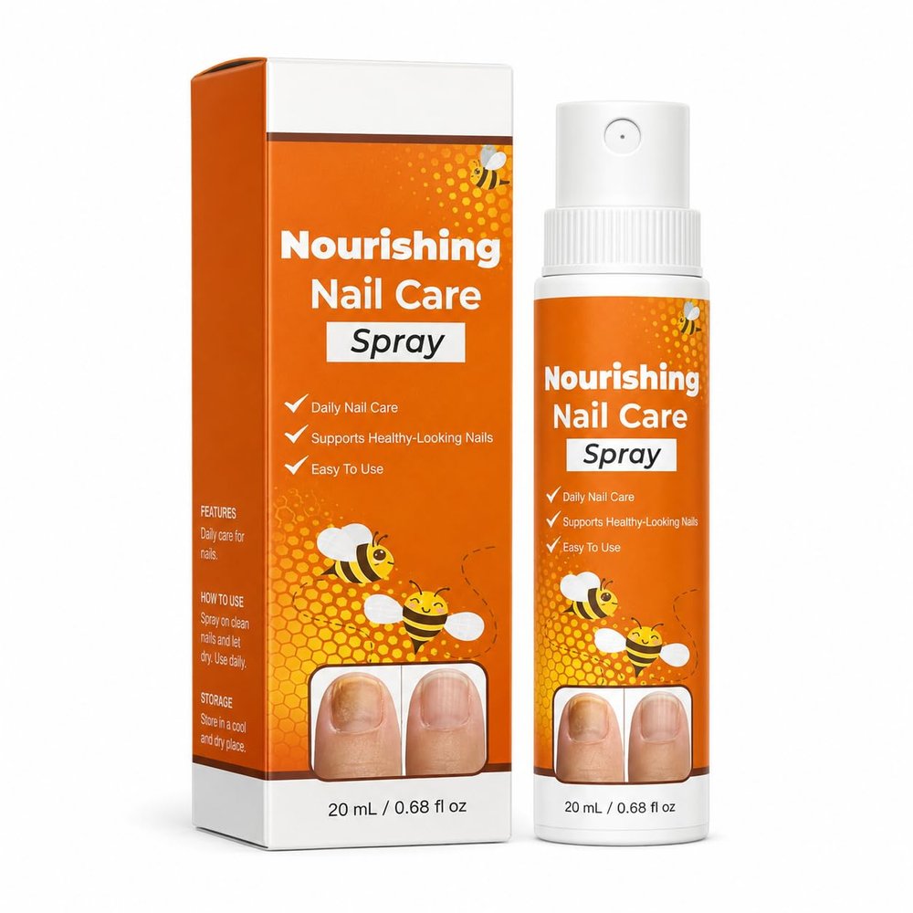 Amavheaf Nourishing Nail Care Spray, 20ml Nail and Cuticle Care Spray, Honey-Inspired Daily Nail Care Mist for Cuticles Fingertips (4PCS)