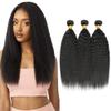 #1B Human Hair Bundles Natural Color Yaki Straight Bundles 32 32 32 Inch Unprocessed Brazilian Virgin Hair 3 Bundle 50 Gram Per Bundle Deals Quick Weave Hair Extensions view 1