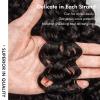 ToyoTress Burmese Curly Crochet Human Hair - Miracle Knots Feather Crochet Human Hair For Black Women Braiding Hair Extensions (10 Inch-1B-Natural Black, 1P-50G) view 4
