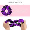 Casual Hair Scrunchies Stretch Hair Elastics for Thick Thin Hair, Purple Camo Art No Crease Hair Coils Dreadlock Accessories view 2
