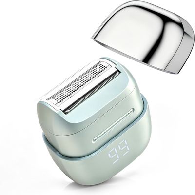 UNIMIKO Electric Shaver for Women Waterproof Mini Electric Razors for Women - Cordless Foil Shaver for Hair Removal, Legs, Face, Body, Bikini,Sensitive Skin, Razor for Teen Girls (Green, Premium)