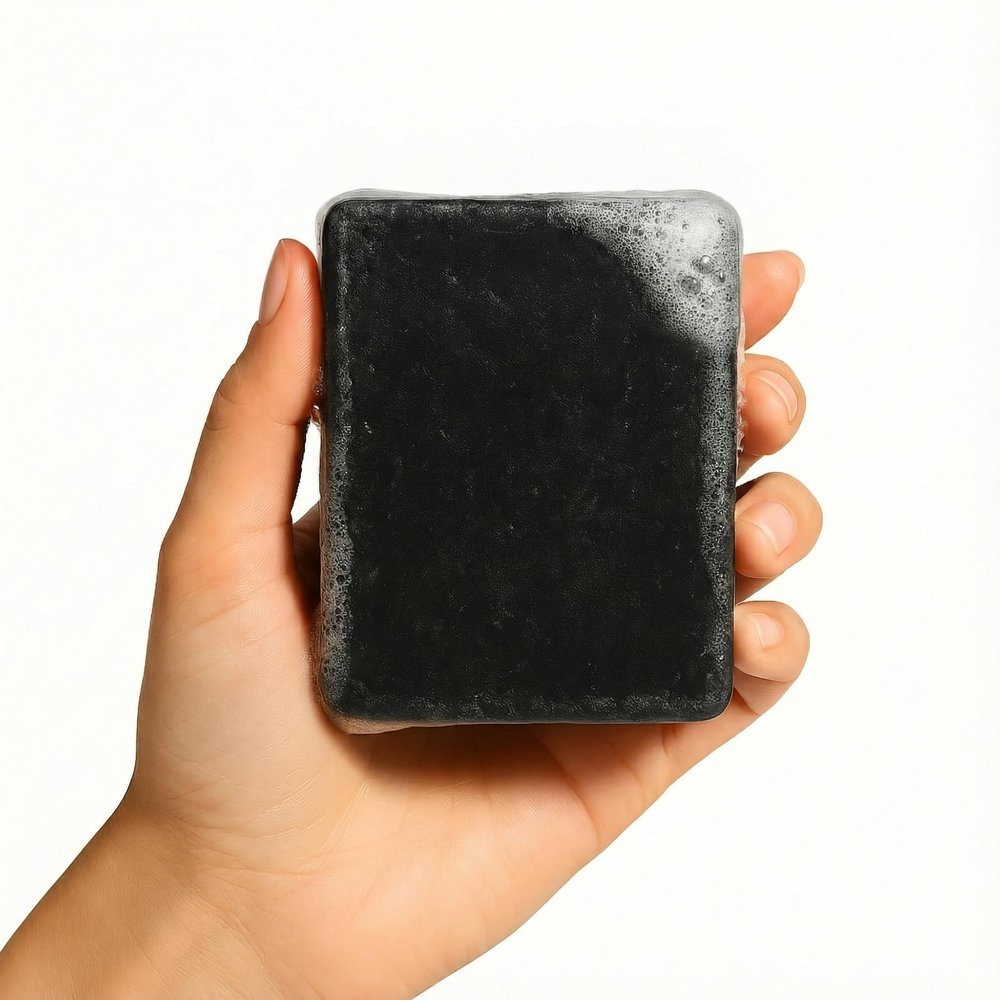 Cattle Creek Mercantile Tallow Charcoal Face Soap Bar - Activated Charcoal Facial Cleanser, Grass-Fed Beef Tallow, Deep Pore Cleansing, Handmade in USA, 3 oz