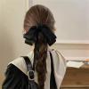 LWECMGSA Retro Black Camellia Ribbon Hair Accessory Updo Fabric Headwear view 3