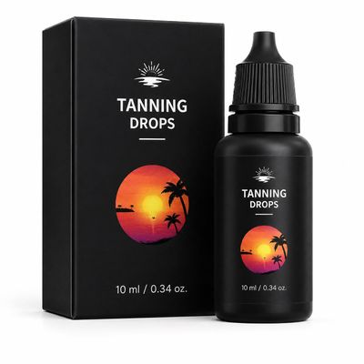 Tanning Drops, 10 mL / 0.34 oz Gradual Self Tanner Drops for Face and Body, Mix with Moisturizer, Customizable Sun-Kissed Glow Drops (3pcs-HSH)