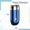Mini Dual-Head Electric Shaver for Men, Rechargeable Pocket Shaver, Portable Double Head Razor, Fast Charge, Strong Attachment Force Head, Fully Body Washable, for Travel, Business Trip, Blue view 4