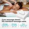 MLVhome Extra Thick 3 Piece Set Massage Table Sheets Set - Percale Cotton - Includes Massage Table Cover, Massage Fitted Sheet, and Massage Face Rest Cover (Stripe, Black) view 3