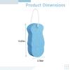3 Pcs Exfoliating Bath Sponge Set, Fish Scale Texture Dead Skin Remover Sponge, PVA Soft Exfoliating Bath Sponge for Adult, Gentle Scrubbing with Lanyard, Blue Gray Pink view 4
