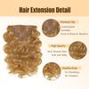 #27 Blonde Clip in Hair Extensions Human Hair,Honey Blonde Body Wave Remy Hair Extensions Clip ins for Women, 22 Inch 120g 7Pcs, Color #27 Human Hair Extension view 3