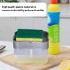 Yinhing Liquid Pump Dispenser 500ml Hand Press Container with Sponge Holder Kitchen Bathroom Plastic One Hand Reduces Waste view 2