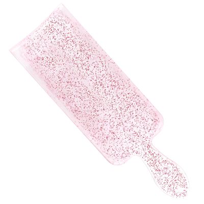 Highlighting Board, Pink Glitter for Hair Dyeing, Balayage, Root Smudging, Professional Hair Salon Tinting Bleach Paddle, 13.5 x 4.1 x 0.3 in