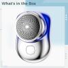 Mini Electric Shaver for Men, Portable Pocket Shaver, Washable Razor with Alloy Shaving Head, ABS Shell, USB Rechargeable, 2.6 x 1.8 in, Gradient Blue view 2