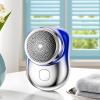 Mini Electric Shaver for Men, Portable Pocket Shaver, Washable Razor with Alloy Shaving Head, ABS Shell, USB Rechargeable, 2.6 x 1.8 in, Gradient Blue view 4