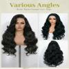 MsBertha 16 Inch Body Wave Human Hair Wig 13x6 Lace Front Wigs Human Hair Pre Plucked 200 Density HD Transparent Lace Frontal Wigs for Women Glueless Wigs Virgin Black Human Hair with Baby Hair view 4