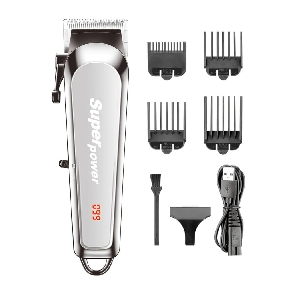 DAXXIN Hair Clippers, Metal Body Hair Clipper with High Endurance, Strong Power, Trimmer, Multifunctional Salon, Household Electric