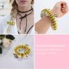 Chic Hair Scrunchies Skinny Hair Ties Elastics for Women Braids, Who Loves Cow Sunflower No Crease Ponytail Holders Dreadlock Accessories view 4