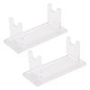 Pwshymi Acrylic Shaving Holder Stand Sturdy SpaceSaving Organizer for Bathroom Countertop Luxurious Display 2 Sets 4in X 1.5in (Transparent) view 1