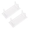 Pwshymi Acrylic Shaving Holder Stand Sturdy SpaceSaving Organizer for Bathroom Countertop Luxurious Display 2 Sets 4in X 1.5in (Transparent) view 4
